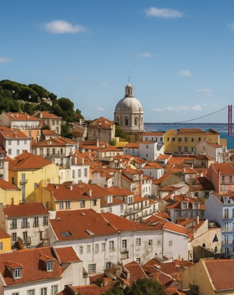 Terracotta rooftops of Lisbon